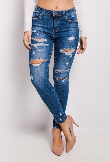 Wholesaler Queen Hearts - Destroyed skinny jeans