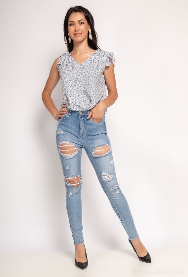 Mayorista Queen Hearts - Ripped skinny jeans