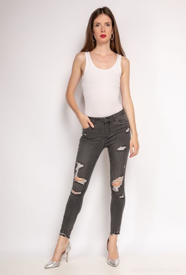 Mayorista Queen Hearts - Skinny ripped jeans