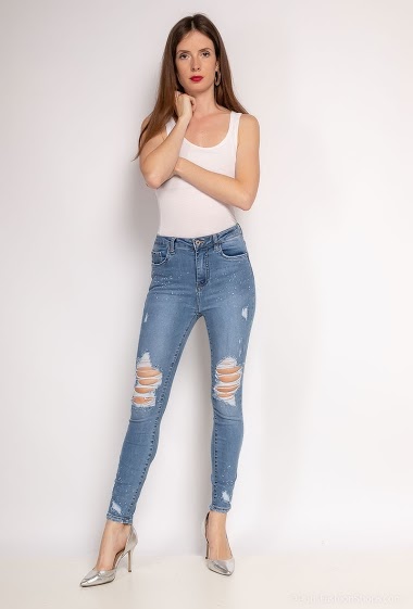 Wholesaler Queen Hearts - Ripped skinny pants