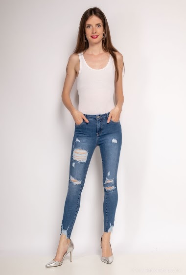 Großhändler Queen Hearts - Ripped skinny pants