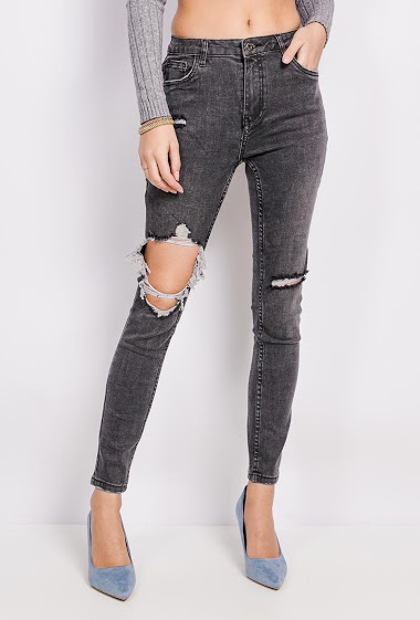 Wholesaler Queen Hearts - Skinny ripped jeans