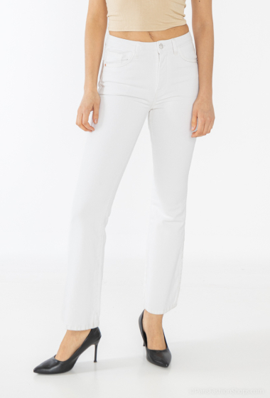 Wholesaler Queen Hearts - WHITE BOOTCUT JEANS