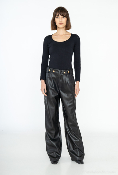 Wholesaler Queen Hearts - FAUX LEATHER TROUSERS