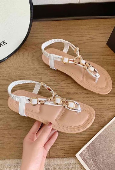 Women's Braided Design Thong Sandals Solid Color Slip Flat - Temu