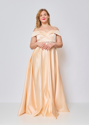 Wholesaler Queen Size - QUEENSIZE strapless long dress