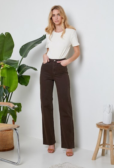 Wholesaler R-Display - High waist wide leg trouser