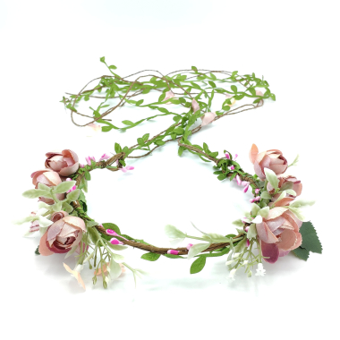 Grossiste R Framboise - Couronne fleurs