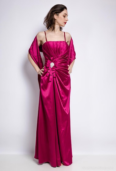 Wholesaler R Framboise - Satin evening dress