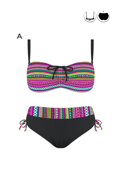 Großhändler Rae - Aztekischer Bikini-Badeanzug in Übergröße