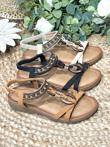 Wholesaler R and BE - Comfort sandals with ethnic pattern OR043