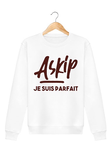 kid's cotton sweatshirt with askip je suis parfait  print