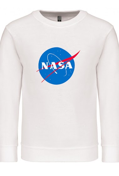 kid's cotton sweatshirt with NASA PRINT