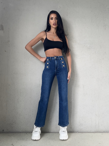 Wholesaler Redial - Straight jeans with buttons