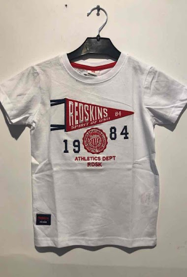 Grossistes REDSKINS - T-shirt manches courtes avec logo broderie REDSKINS