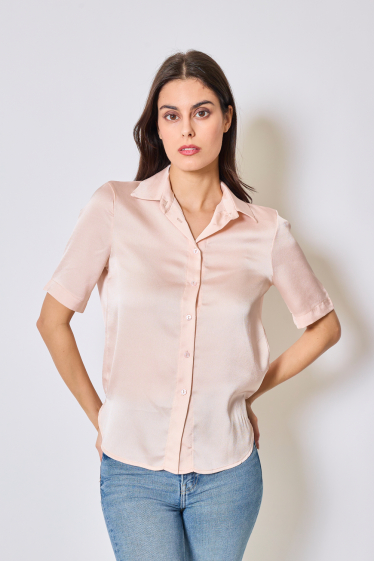 Wholesaler Revd'elle - Revdelle - Plain short-sleeved shirt with buttons