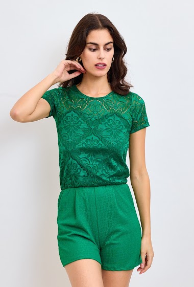Wholesaler Revd'elle - Revdelle - Dressy short-sleeved playsuit