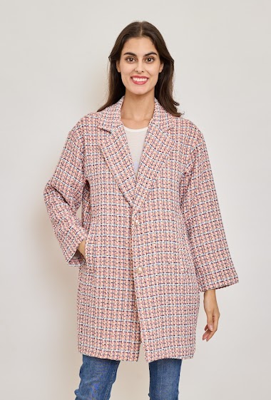 Wholesaler Revd'elle - Revd'elle - Checked coats with 2 buttons