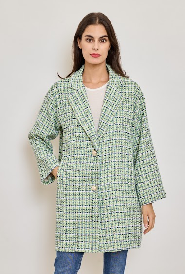 Wholesaler Revd'elle - Revd'elle - Checked coats with 2 buttons