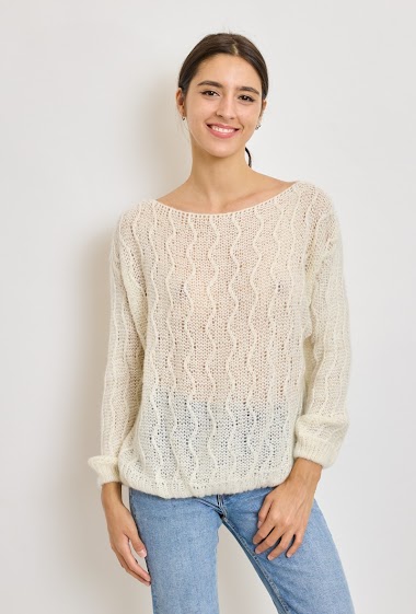 Großhändler Revd'elle - Revdelle - Round neck twisted sequin sweater
