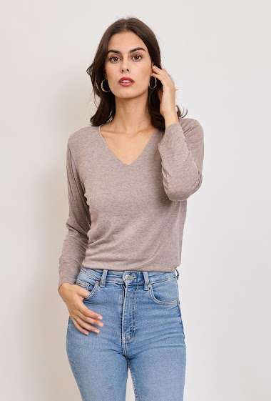 Großhändler Revd'elle - Revdelle - Lightweight plain V-neck sweater