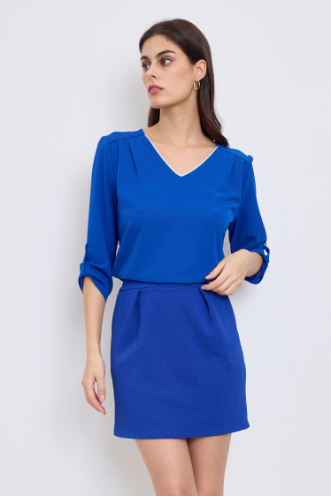 Wholesaler Revd'elle - Revd'elle - Dress 2 in 1 V-neck 3/4 sleeves
