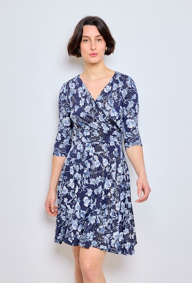 Wholesaler Revd'elle - Revd'elle - 3/4 sleeve wrap dress