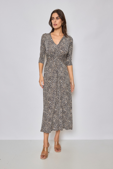 Wholesaler Revd'elle - Revdelle - Long dress with bow and slits