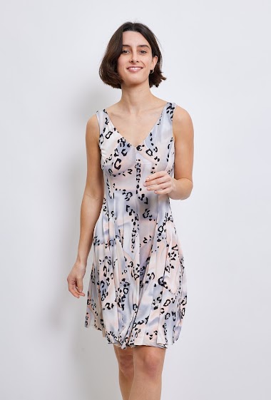 Wholesaler Revd'elle - Revdelle - V-neck sleeveless flared dress