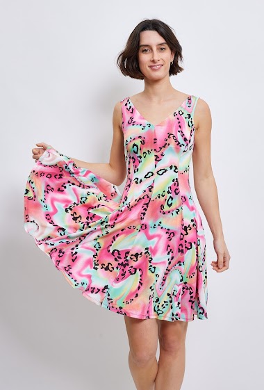 Wholesaler Revd'elle - Revdelle - V-neck sleeveless flared dress