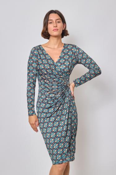 Wholesaler Revd'elle - Revd'elle - Pleated dress with long sleeves