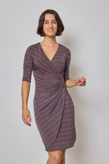Wholesaler Revd'elle - Revdelle - Pleated dress with long sleeves