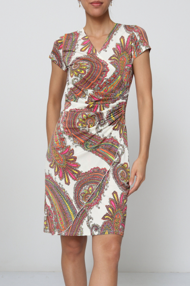 Großhändler Revd'elle - Revdelle – Kurzärmliges, seitlich plissiertes Kleid