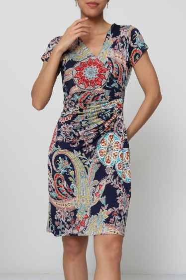 Großhändler Revd'elle - Revdelle – Kurzärmliges, seitlich plissiertes Kleid