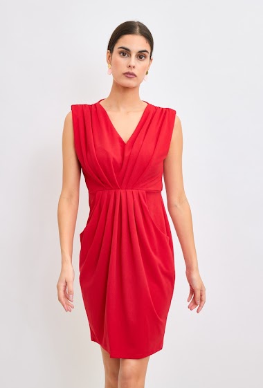 Wholesaler Revd'elle - Revd'elle - Pleated sleeveless dress with pocket