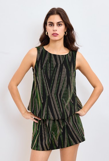 Wholesaler Revd'elle - Revdelle - Shiny sleeveless party dress