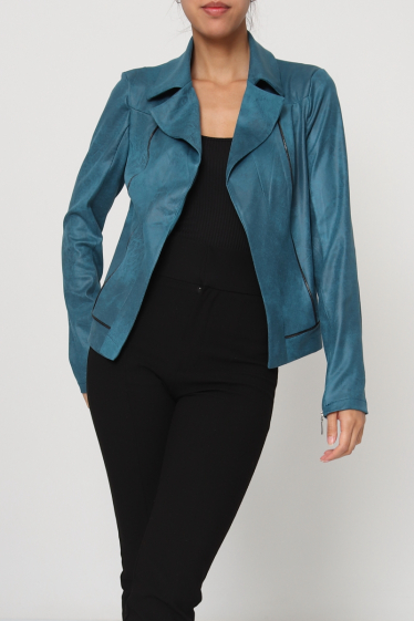 Wholesaler Revd'elle - Revdelle - Faux leather effect jacket with faux zip