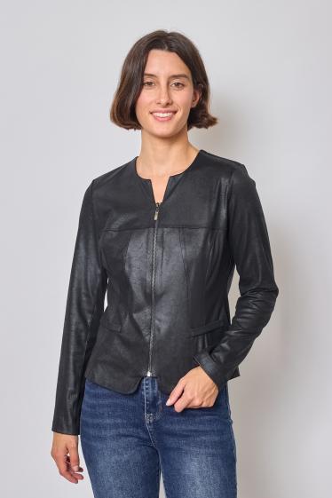 Wholesaler Revd'elle - Revd'elle - Faux leather jacket with zipper