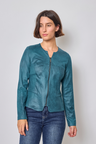 Wholesaler Revd'elle - Revd'elle - Faux leather jacket with zipper