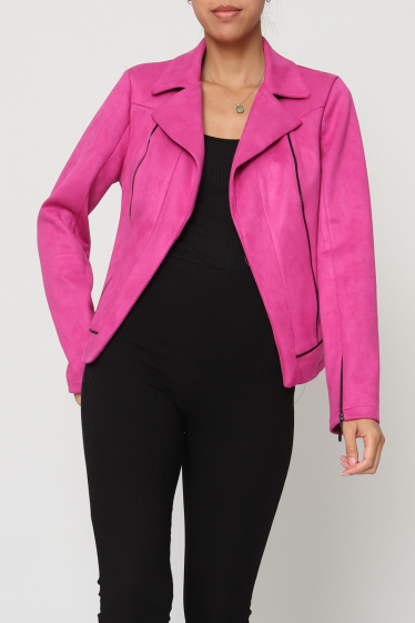 Wholesaler Revd'elle - Revd'elle - Suédine jacket with fake zip details