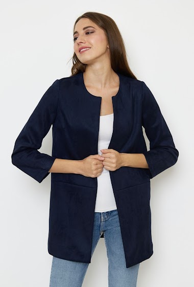 Großhändler Revd'elle - Revd'elle - Long-sleeved suedette jacket