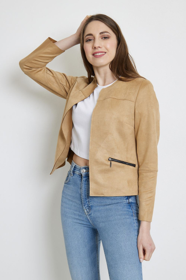 Wholesaler Revd'elle - Revdelle - Formal jacket in plain suede