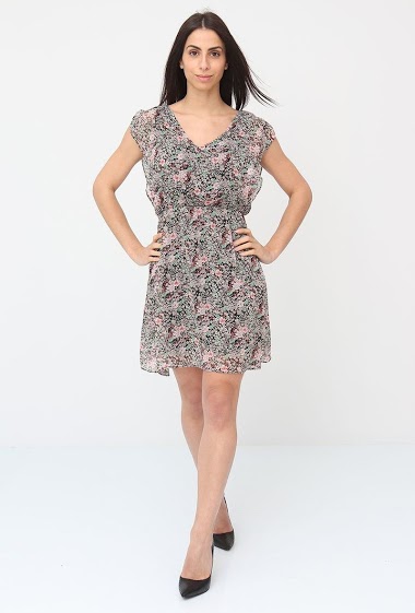 Wholesaler Revd'elle - V-neck dress in lurex fabric