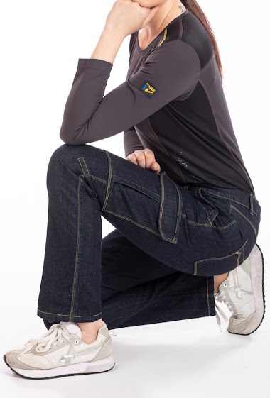 Wholesaler Rica Lewis - Raw denim multi-pocket jeans BETTYA
