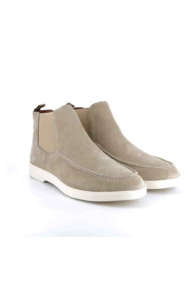 Wholesaler Riveleft - Nubuck Leather Chelsea Boot with White Soft Sole