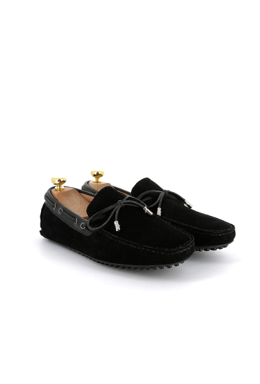 Wholesaler Riveleft - Nubuck Leather Loafers with Knot Accessory