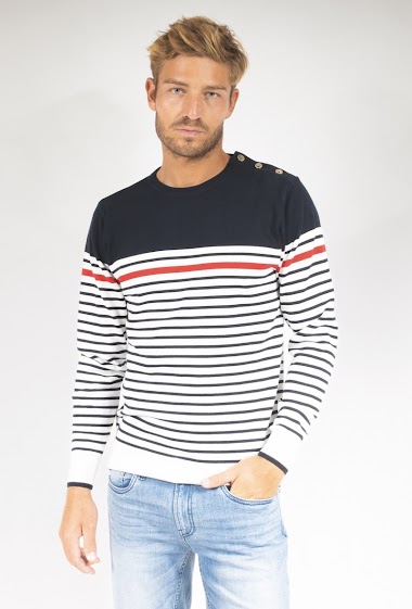 Wholesalers FRANCE DENIM - Marine sweater