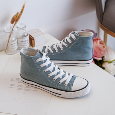 WOMEN S DENIM SNEAKERS Rock and Joy Paris Fashion Shops