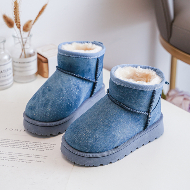 Wholesaler Rock and Joy - Children's blue jeans glitter ankle boots