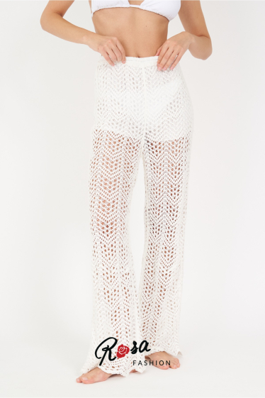 Großhändler Rosa Fashion Crochet - Gehäkelte Strickhose